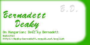 bernadett deaky business card